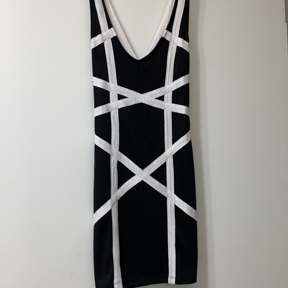 Cute black/white dress for a hot night out.